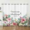Curtains Vintage Flowers American Curtains Digital Printing Blackout Curtains No Punching