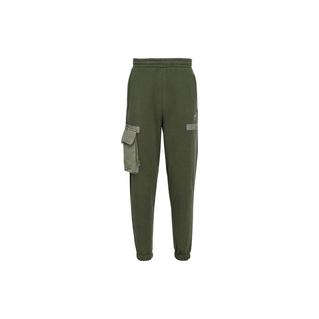 Adidas Originals Three Stripes Color Blocked Cuffed Sports Cargo Pants Men Pants Army-Green IC8148