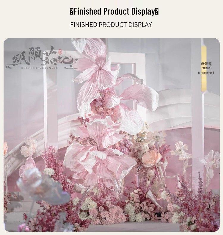 1.2m Wedding Hand-Rubbed Butterfly Pleated Crepe Paper Sheets for Floral Art