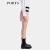PORTS Women's Elegant Striped Tweed Casual Shorts