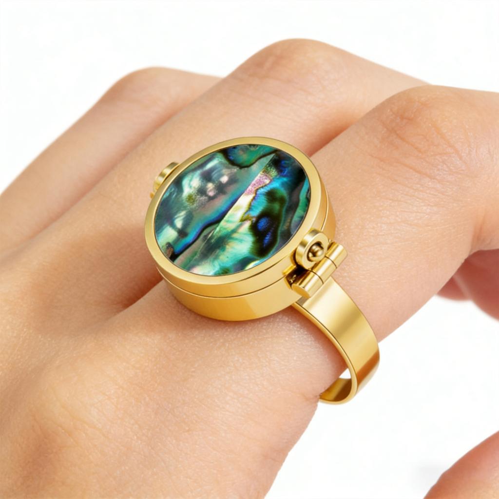 Multipurpose Adjustable Finger Ring Lip Balm And Item Storage Ring Portable Small Items Storage Solution for Daily