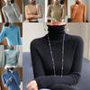 Korean Style Turtleneck Knit Sweater For Women With Ribbed Design For Casual Wear