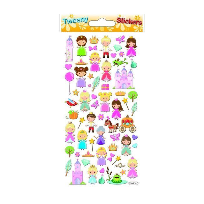 Stickers - Tweeny - Princesses - Rose - Mixte - Repositionnables