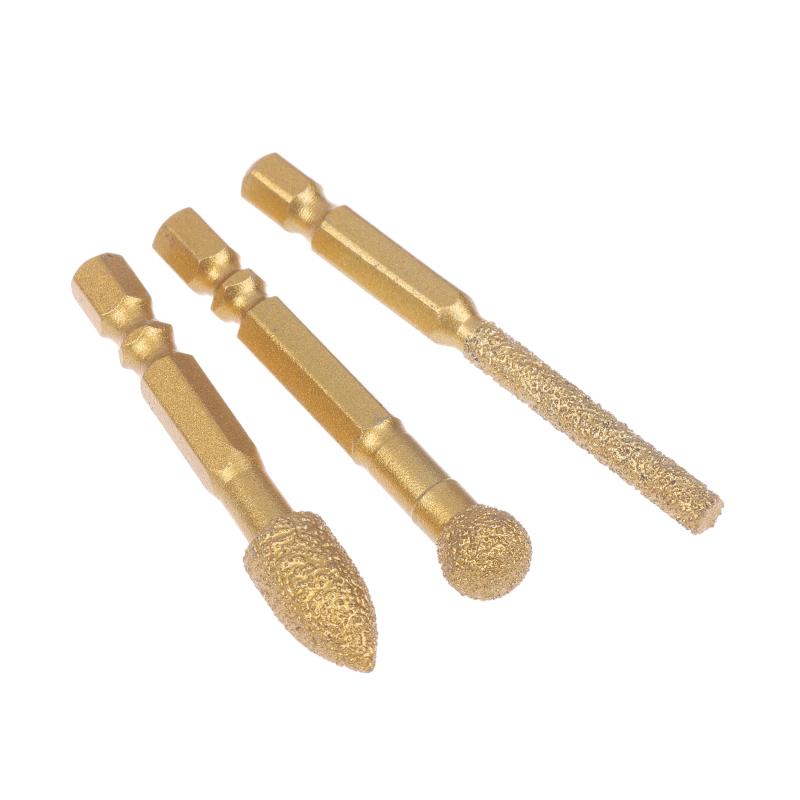 3/7Pcs Diamond Grinding Head Tile Rotary File Polishing Head For Iron, Stainless Steel, Ceramic, Tile, Fits Drill