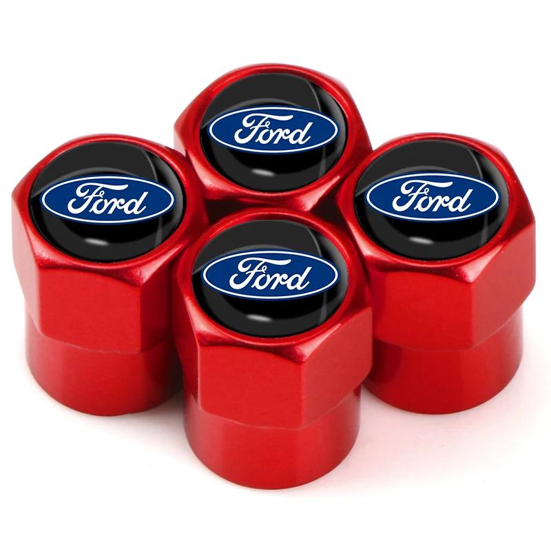 Naklejka Samochodowa Gorąca Do Forda Nowe 4 Sztuki Stylizacja Samochodu Stop Aluminium Pokrywki Zaworu Opon Koła Dla Forda Escape Kuga Mondeo Ecosport F