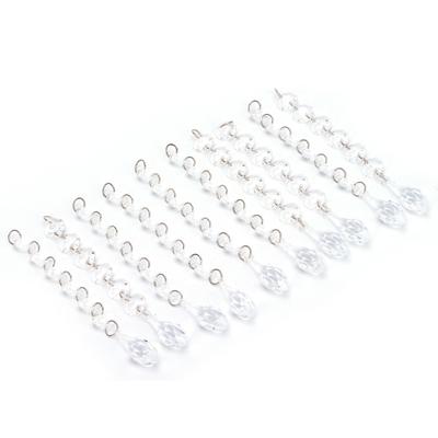 10Pcs Acrylic Teardrop Pendant Garland Hanging Beads Lighting Transparent Decorative Beads for