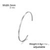 Minimalist Smooth Gloss Women's Open Bracelet Stainless Steel Minimalist Street Hip Hop Fashion Jewelry Gift