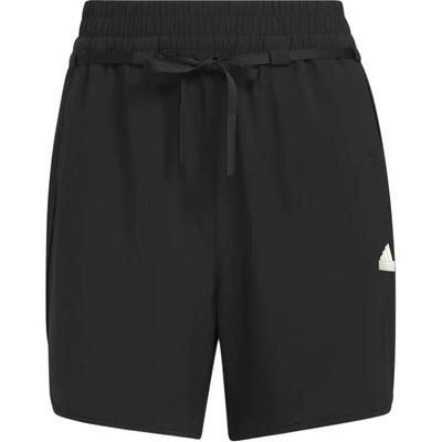 Breathable Loose-Fit Woven High-Waist Sports Shorts Women Bottoms Black IM8939