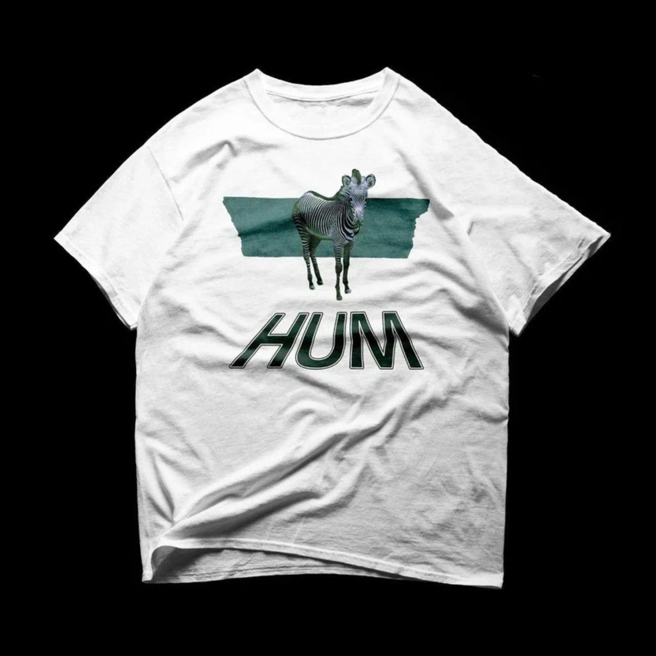 Gildan Mens White Hum T-Shirt Rock Band Graphic Tee Unisex S-5XL L
