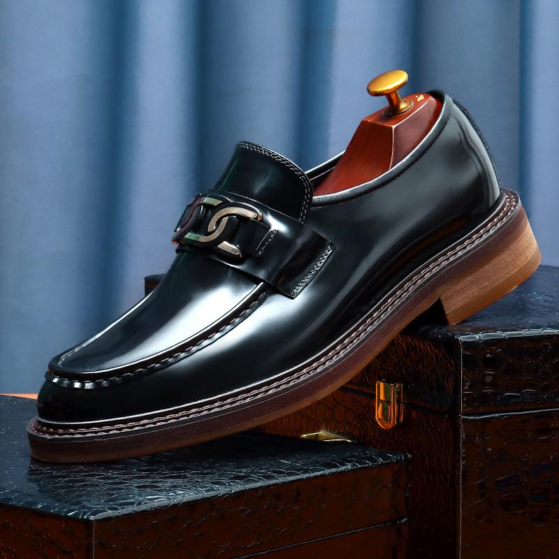 Fashion 2024 New Shoes For Men Loafers Mens Dress Shoes Leather Shoes Man Male Genuine Leather Social Shoes