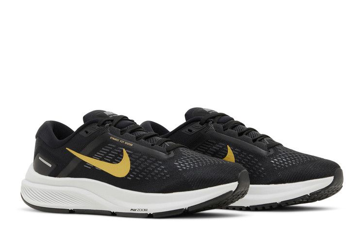 Nike Air Zoom Structure 24 Black Metallic Gold Coin (Women's)
