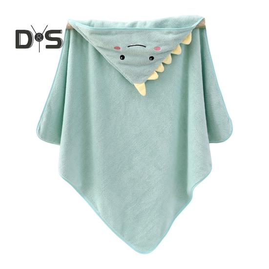 

Детское банное полотенце, декор с вышивкой в ​​виде животных, мягкая микрофибра, хорошо впитывающее пеленание для новорожденных, впитывающая пот накидка, накидка для сушки тела 80cm зелёный