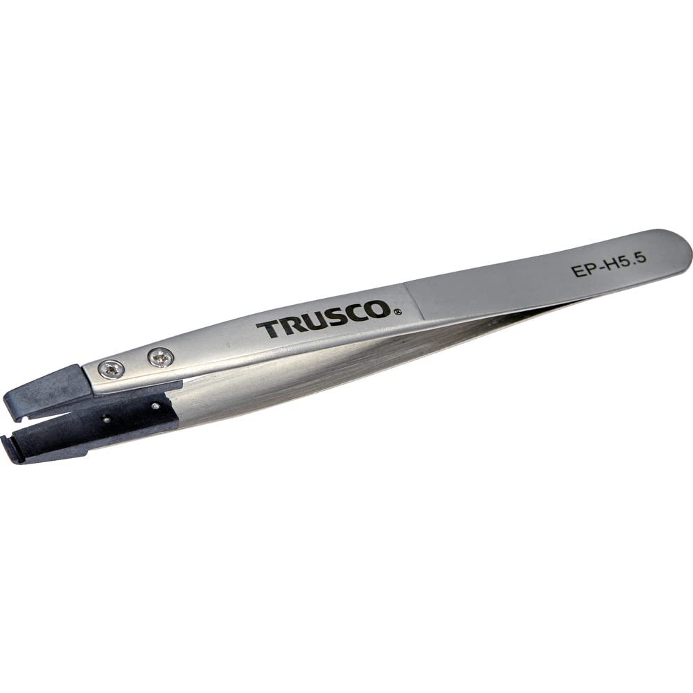 TRUSCO ESD Tip Flat Tip Tweezers, Tip, 5.5mm Width, EP-H5.5