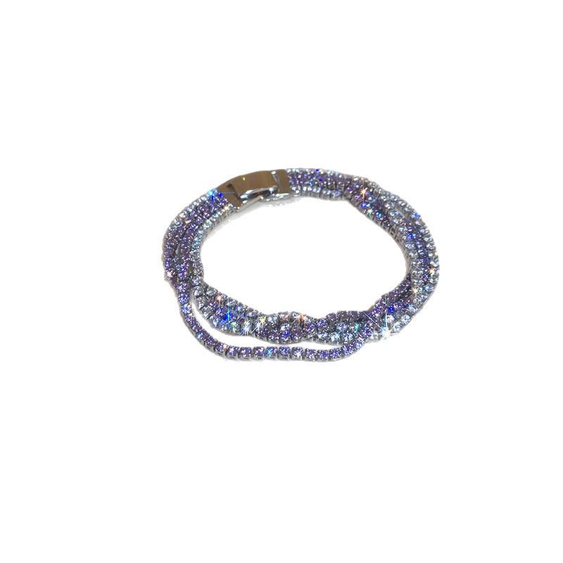 Blue Star Zirconia Hexagonal Flower Bracelet - Stylish, Versatile, and Luxurious Wrist Jewelry for Women