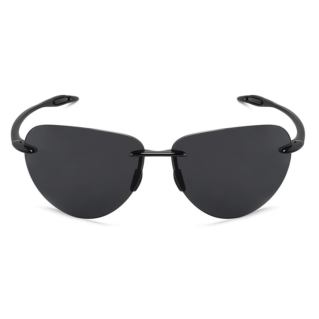 MAXJULI Classic Fashion Rimless Oval sunglasses women&men UV400 Unbreakable Driving Sports TR90 Frame Sun Eyewear (MJ8008)