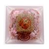 [GOLDSTEIN] Rosa Opal und Einzelkristall Quarz Orgonit Pyramide, Spirituelle Waren, Ungefähr 55mm Breit