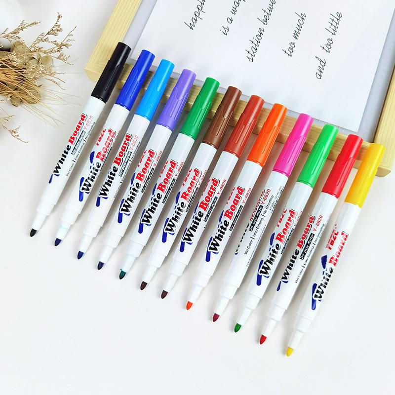 Magic Floating Watercolor Pen, 12 Color Washable Whiteboard Pen, Children's Puzzle Drawing Water Floating Pen Set