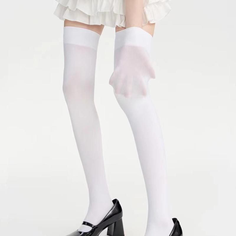 Ciorapi până la coapsă de culoare neon pentru femei, ciorapi sexy portocalii, galbeni, pentru ținută de seară, șosete până la genunchi pentru femei, fete