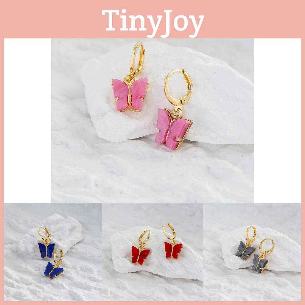 Butterfly Trendy Fashionable Earrings Geometric Design For Women Alloy Material