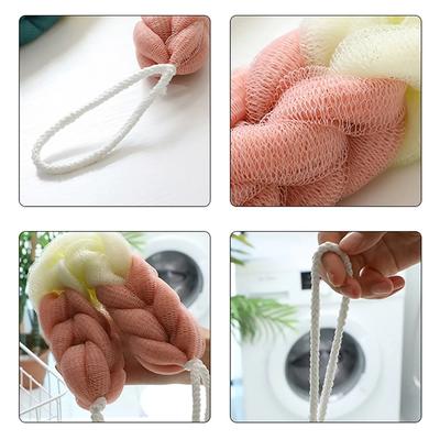 Long Bath Loofahs Stretchable Braided Mesh Exfoliating Loofah Back Scrubber Ball Body Bath Shower Sponge Housewear & Furnishings