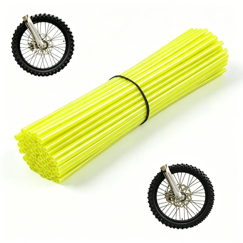 Universal Motocross Spoke Wraps 72PCS Multicolor Scratch-proof Dirt Bike Wheel Rim Spoke Covers for Riding Decoration