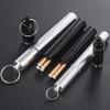 Stylish Cigarettes Container with Keychain Portable Cigarettes Holder Aluminum Metal Cigarettes Storage Tube for Men