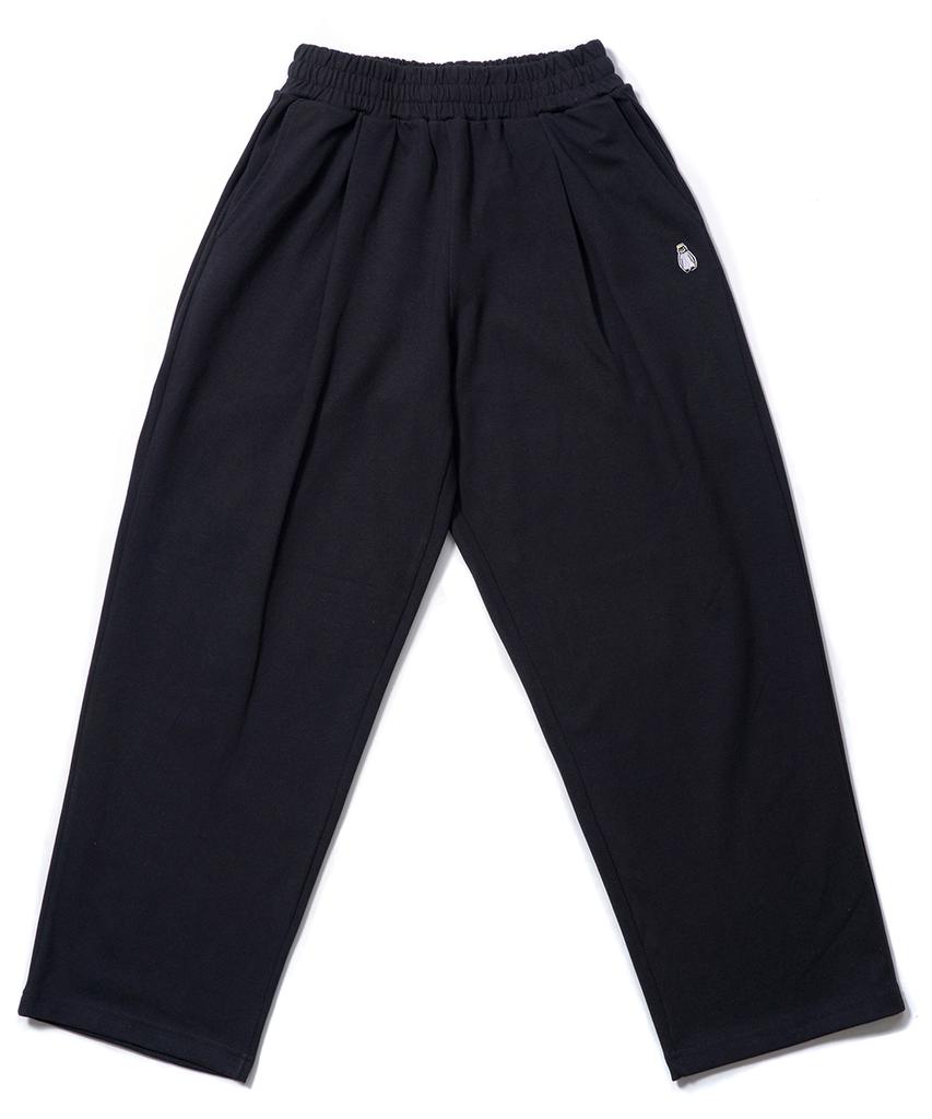 GAKKAI UNIONS Double Pintuck Wide Sweatpants Black
