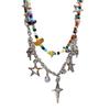 Aesthetic Jewelry Y2k Style Star Pendant Necklace Double Layer Necklace Chain Necklaces Perfect for Wedding Party Daily
