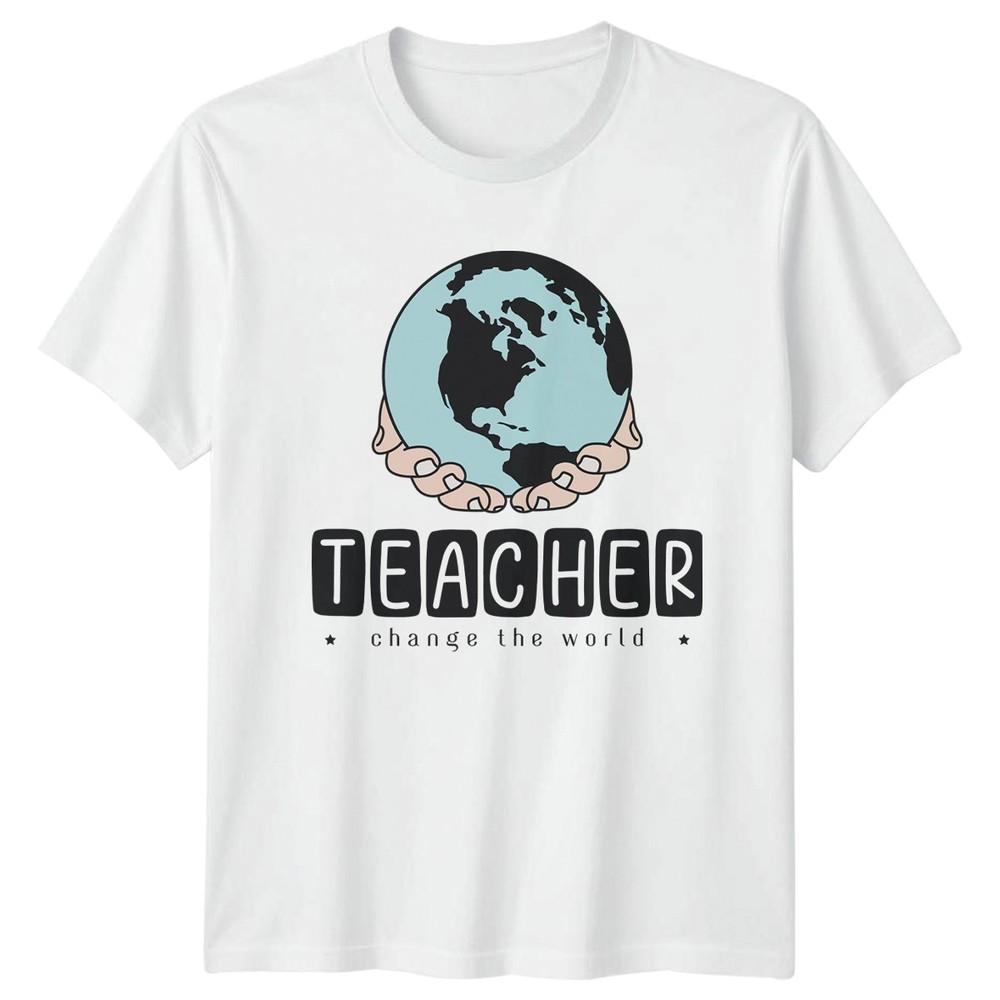 Teacher Change The World TShirt Inspirational Teaching Gift For Him And Her S