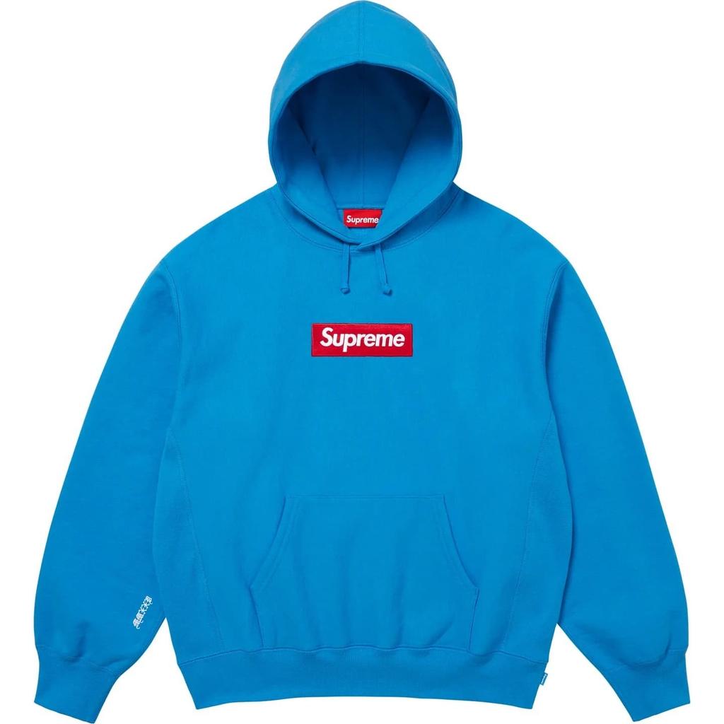 Supreme Box Logo Hooded Sweatshirt (25FW) Cyan