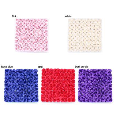 Decor Party Decoration Bath Soap Petal Rose Flower with Bear Artificial Decor Rose Soap Flower