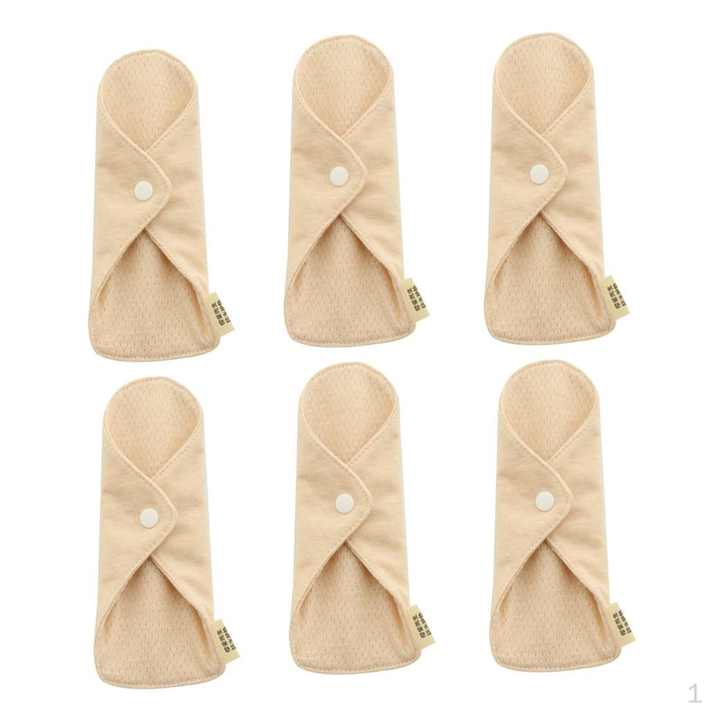 

6 шт. 7,1 Стираемые хлопковые вкладыши для салфеток Менструальные прокладки Многоразовые