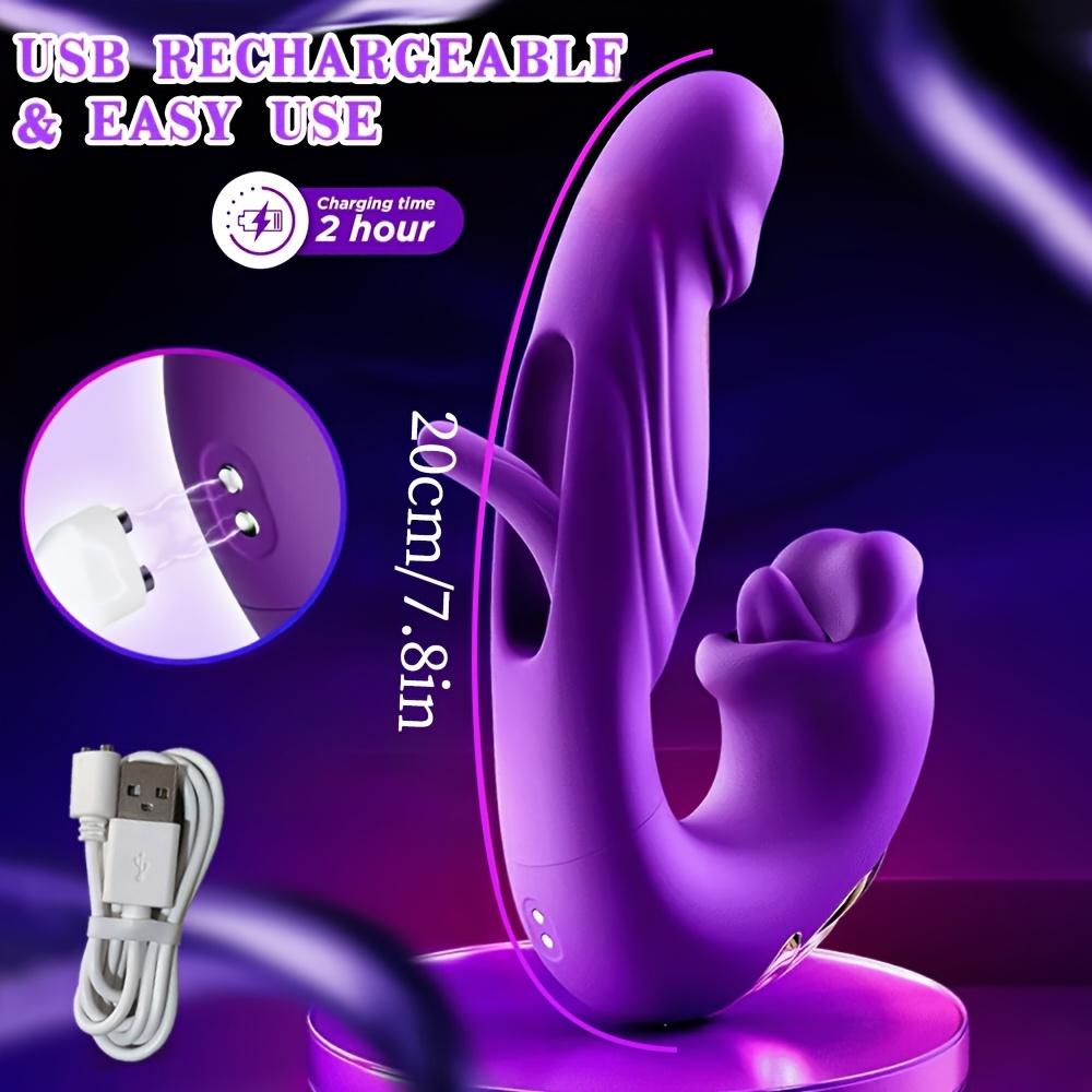 USB Oplaadbare Persoonlijke Massager voor Volwassenen, Elektrische Siliconen Massagestick met Meerdere Bewegings- en Vibratiemodi