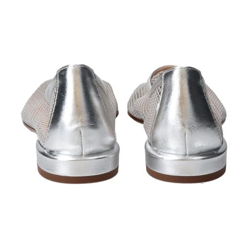 Fabio Rusconi Women's Pointed Toe Low Heel Net Pumps F41504 Silver, Size 22.5cm