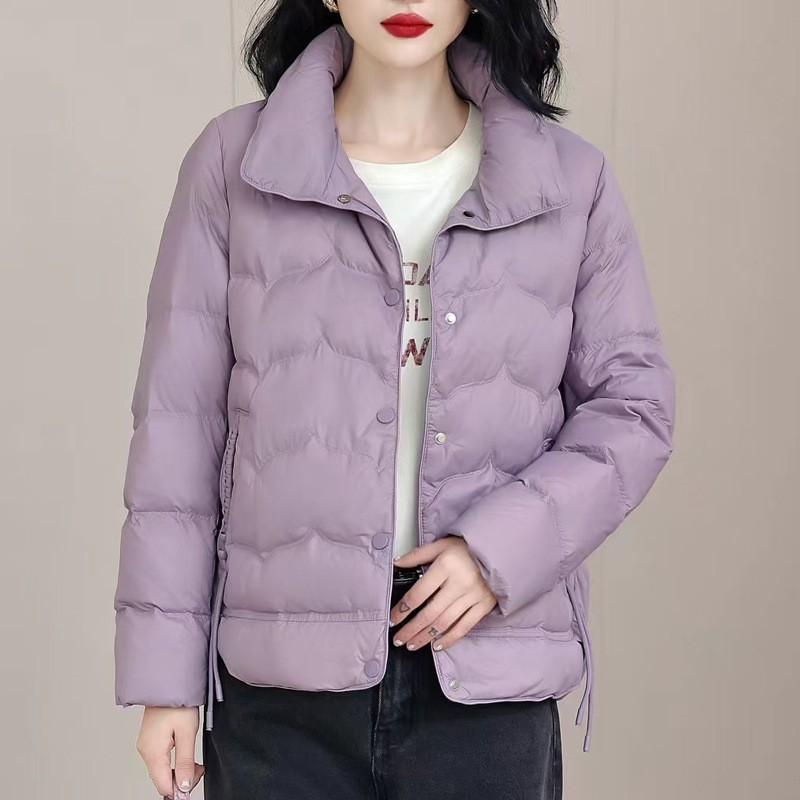 Womens Short Down Jacket Winter Warm Loose Fit Duck Coat Daily Commute