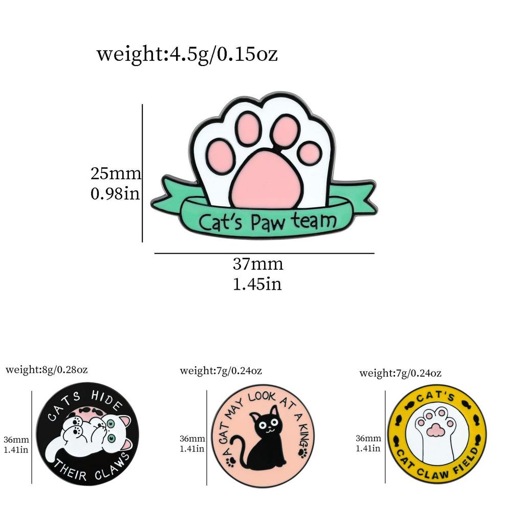 Claw Cat Adorable Style Alloy Pin Badge With Cute Design Animal