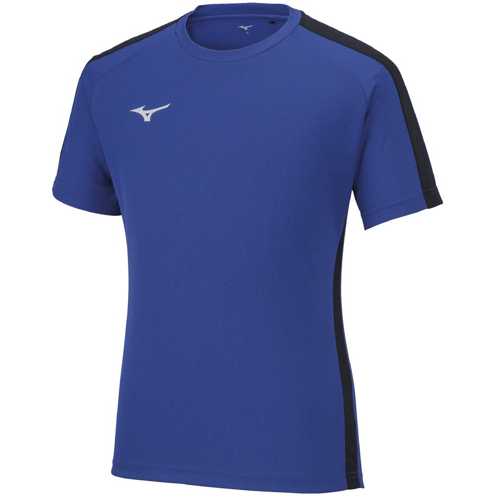 Mizuno Soccer Practice Short Surf Size M Shirt, Sleeve, Moisture-Wicking, Quick-Drying, P2MA2090, Blue/Black,