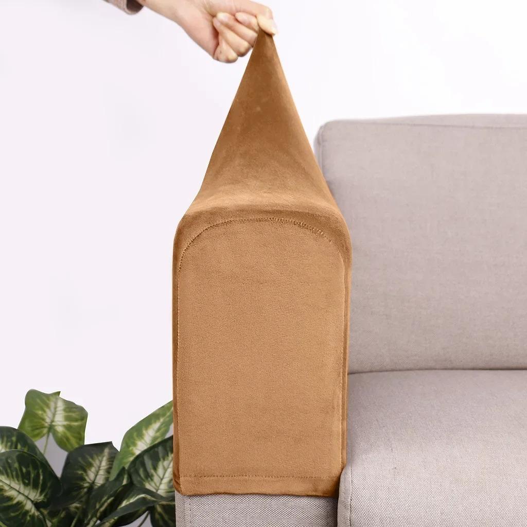 2pcs Armrest Covers Universal Covers Non-Slip Sofa Protector Soft Warm Couch Thickened Furniture for Chair Recliner