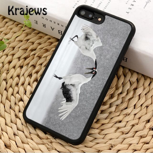 Red crowned Crane Bird Phone Case Cover For iPhone 17 Air 16 15 14 plus 12 13 pro max coque Shell Fundas