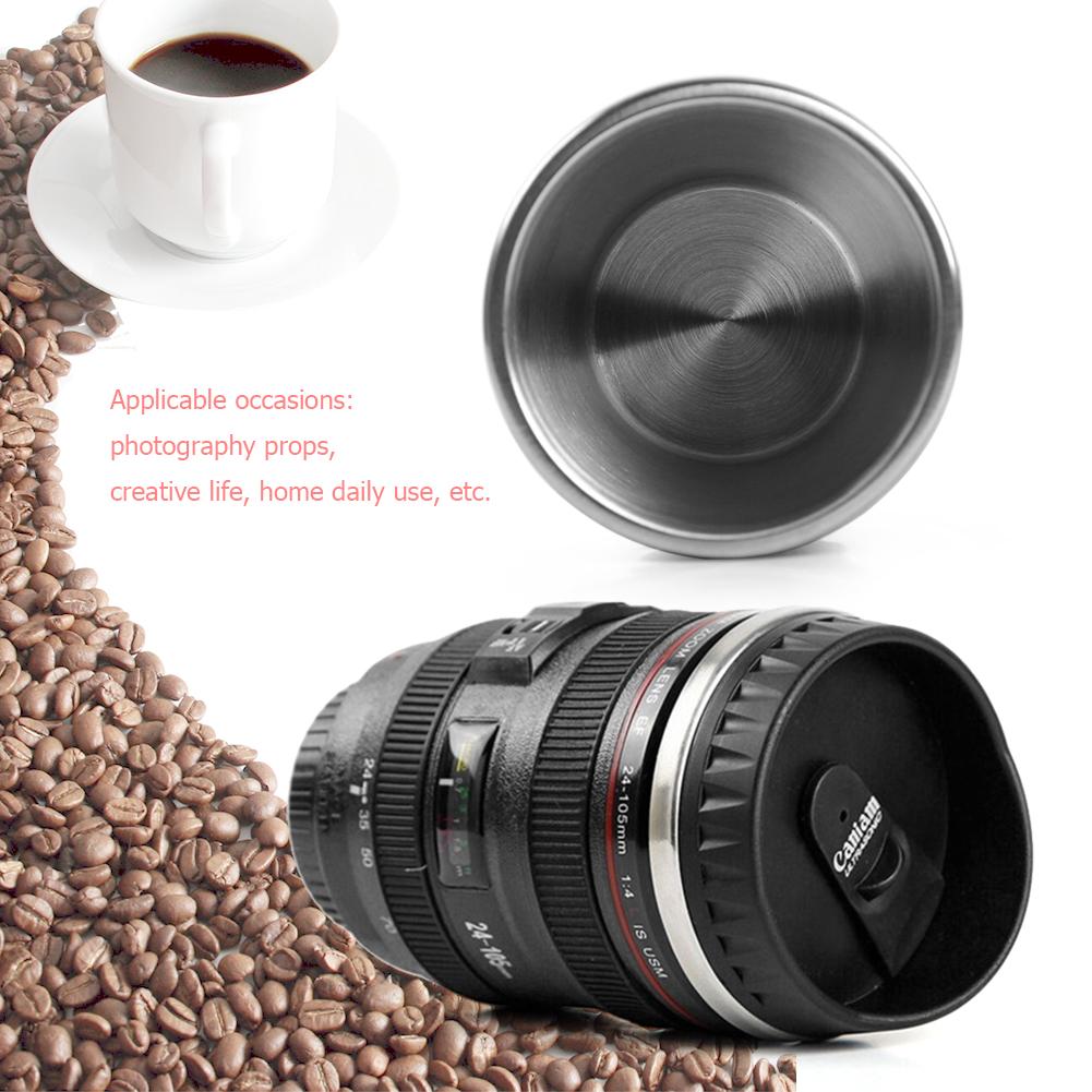 

Stainless Steel Vacuum Flasks Thermal Insulation Cup 350mL Creative Camera Lens Shape Coffee Tea Mug with Lid China Mainland