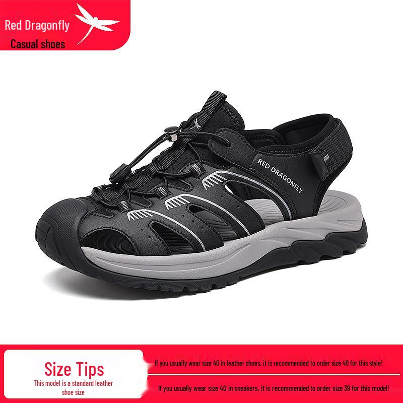 Red Dragonfly Men s Breathable Sandals - Summer Outdoor Wading Headband Beach Shoes (2025 Style) 40