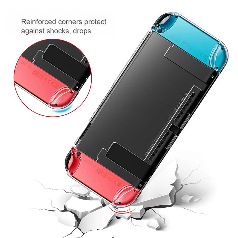 Clear Pc Hard Case Protective Cover Shell For Nintend Switch Console Joy-Con Controller Transparent Full Body Protector