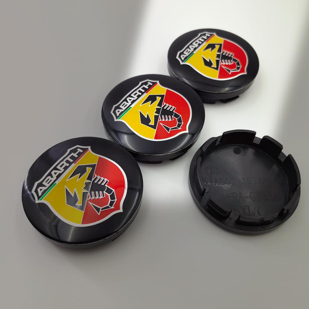 4ps 56mm/60mm 5.6cm/6cm Abarth logo car emblem Wheel Center Hub Cap auto Rim refit dust-proof badge covers styling accessories