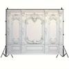 Elegant White European Stone Wall Backdrop for Parties, Weddings