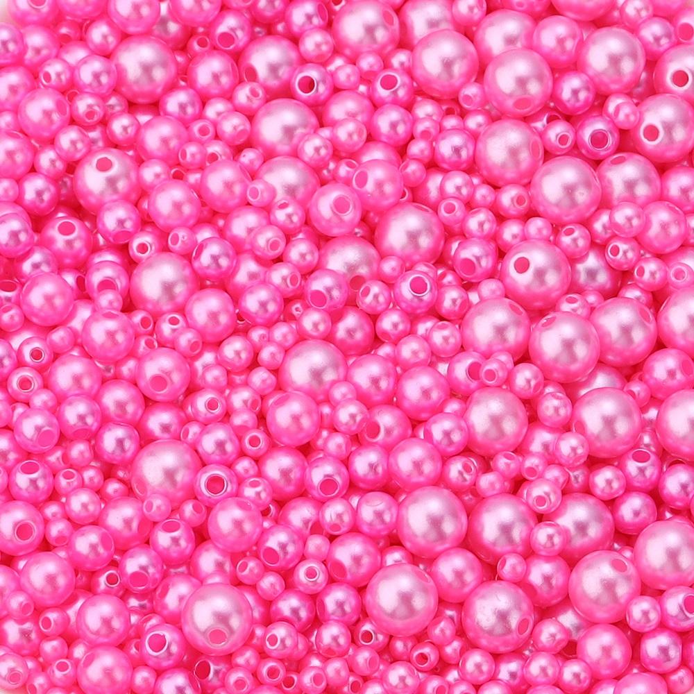 3/4/5/6/8mm ABS Imitation Pearl Beads Color Loose Round Beads For Jewelry Making DIY Handmade Necklace Bracelet Accessories