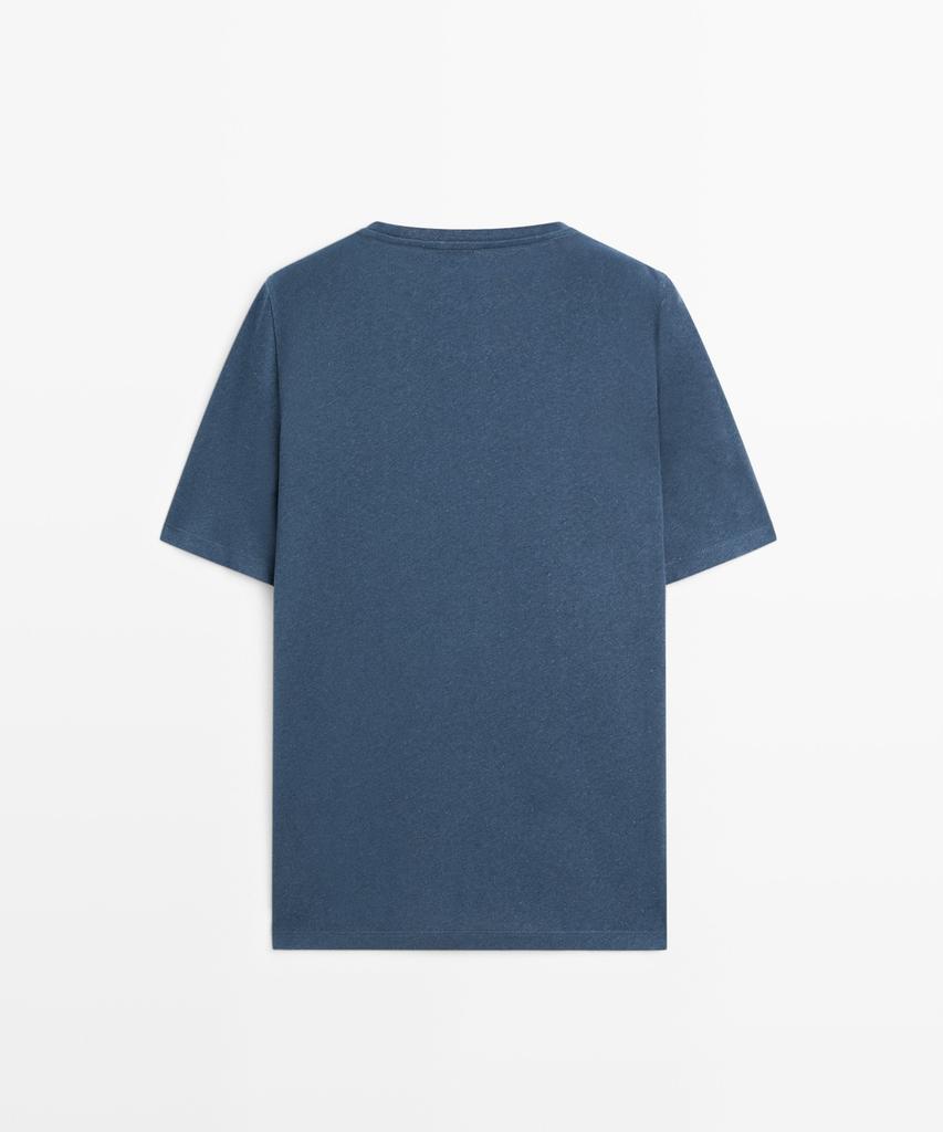 Masimodutti Linen Blend Short Sleeve T-Shirt