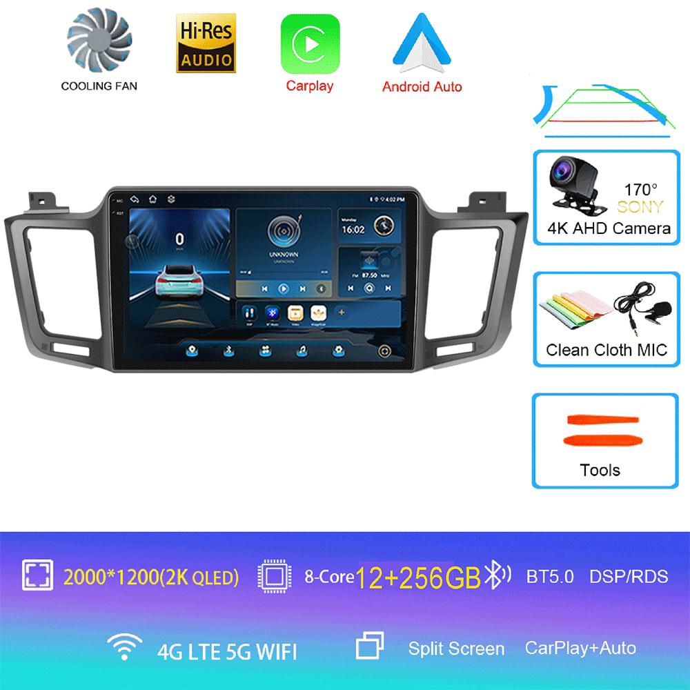 Android 14 Car Radio For Toyota RAV4 RAV 4 2013 - 2017 Multimedia Video Player 4G Carplay GPS Stereo Head Unit Auto