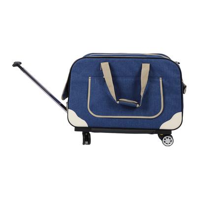 Transportín para mascotas con ruedas, malla transpirable, plegable, para gatos y perros, con ruedas desmontables para interior