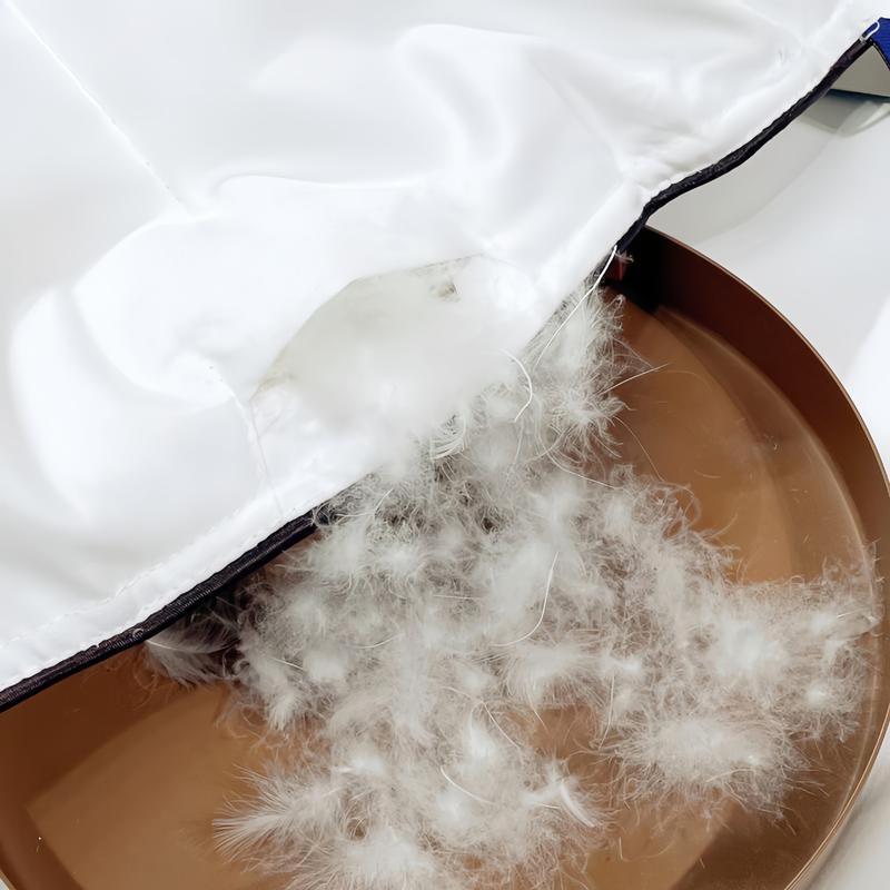 Thickened Feather Silk and White Goose Down Blend Quilt
