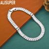 Exquisite 925 Sterling Silver 6mm Bracelet With 5*2.5mm AAA Zircon Stones - Beautiful Gift Jewelry